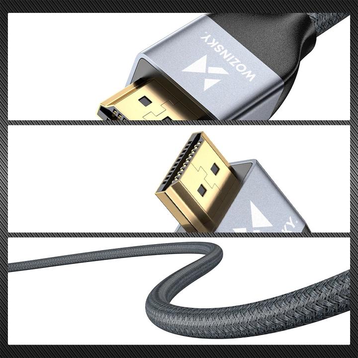 Produktbild Wozinsky cable HDMI 2.1 8K 60 Hz 48 Gbps / 4K 120 Hz / 2K 144 Hz 1 m Silver (WHDMI-10) (1 m, HDMI)