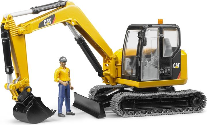 Produktbild Bruder Cat Minibagger mit Bauarbeiter