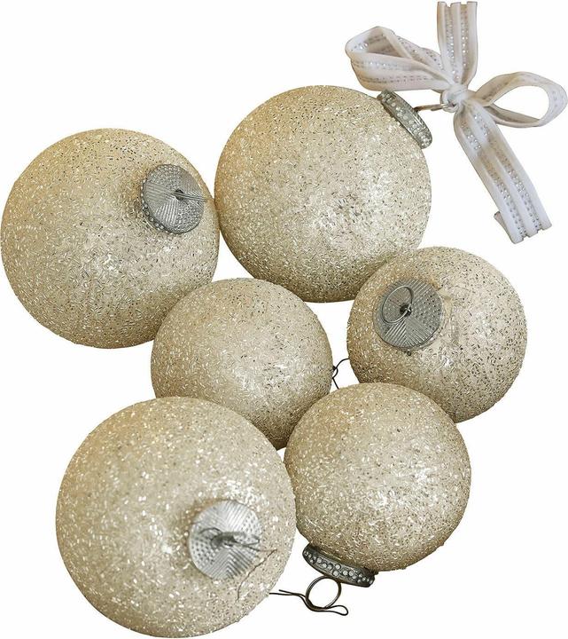 Produktbild Loberon Weihnachtskugel 6er Set Shariz gold (6 -teilig)