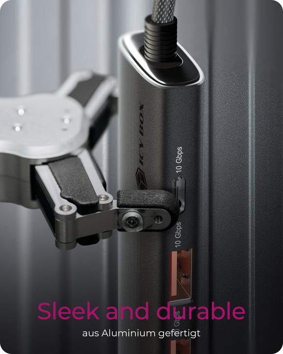 Actual product image Icy Box IB-HUB1437-CPD (USB-C, 4 Ports)