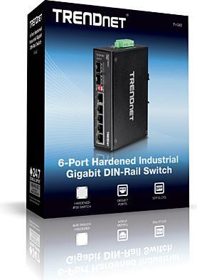 Produktbild Trendnet Industrie Switch 6 Port Gbit IP30 Metall (7 Ports)