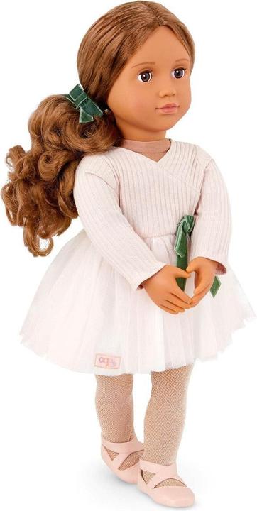 Our Generation – 46 cm Ballerina-Puppe – Gewelltes brünettes Haar & braune Augen – Ballettkleid – Ro