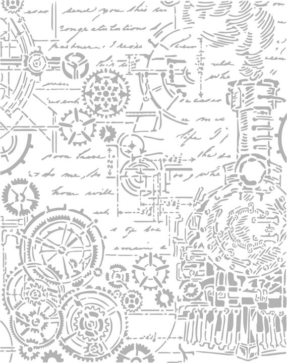 Image du produit Stamperia Pochoir "Fantasy World - Metal Decor" (Monde fantastique - Décor métal)