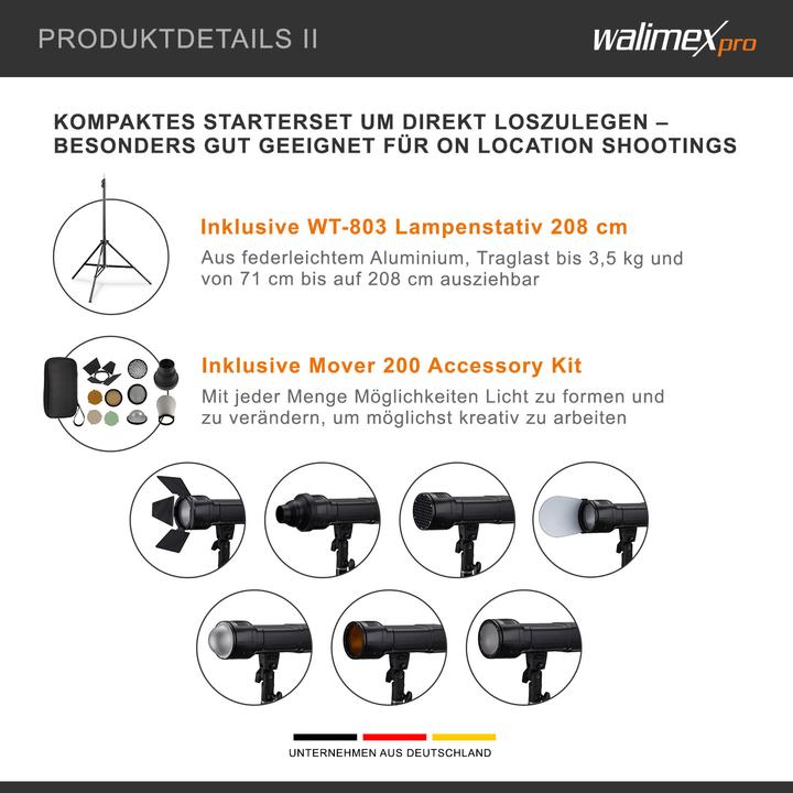 Produktbild Walimex pro Mover 200 TTL Set Single (200 W, Set)