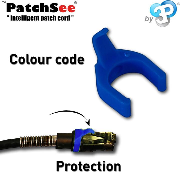 Actual product image PatchSee Cable Clip Color Dark Blue, Set=