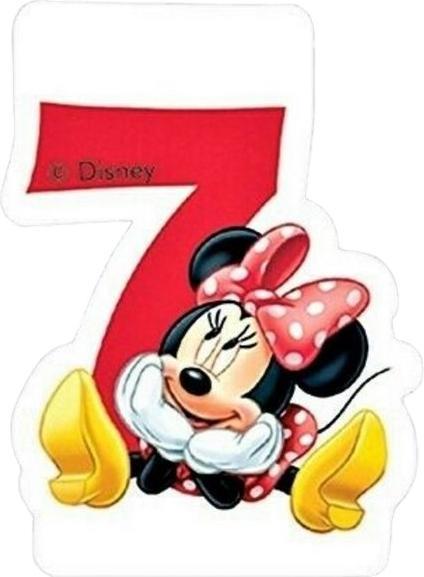 Actual product image Disney Cafe Minnie Mouse 7th Birthday Candle