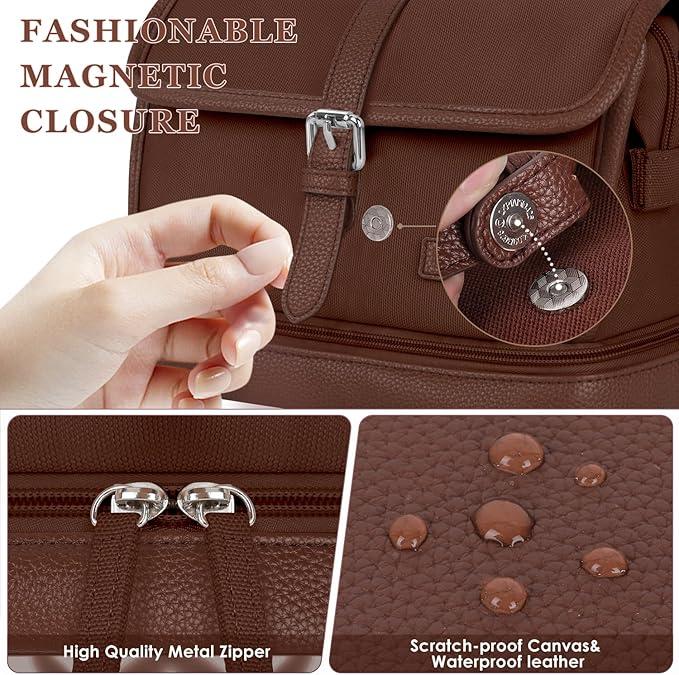Actual product image Only-Bags.Store Nylon travel make-up bag with large opening, waterproof and dustproof cosmetics case with separate