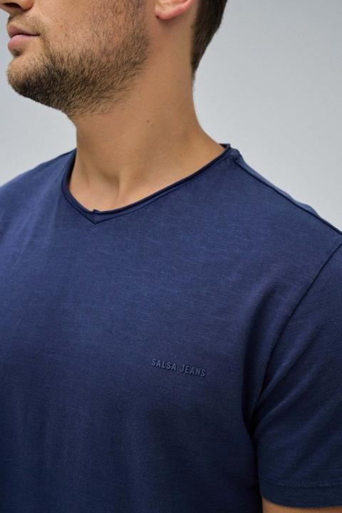 Produktbild Salsa Jeans T-Shirt T-Shirt V Neck Raw Edge Slim Fit (L)