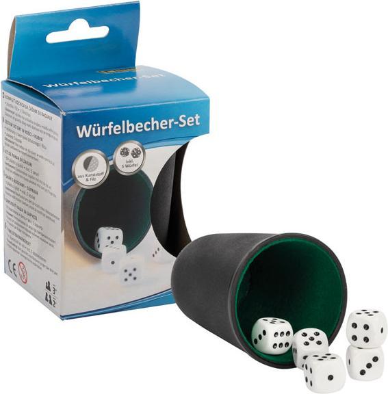 Image du produit Idena Set de gobelets à dés en plastique avec 5 dés