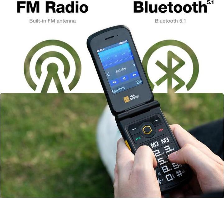 Actual product image AGM M8 128MB 4G BLACK (2.80", 0.08 Mpx, 4G)