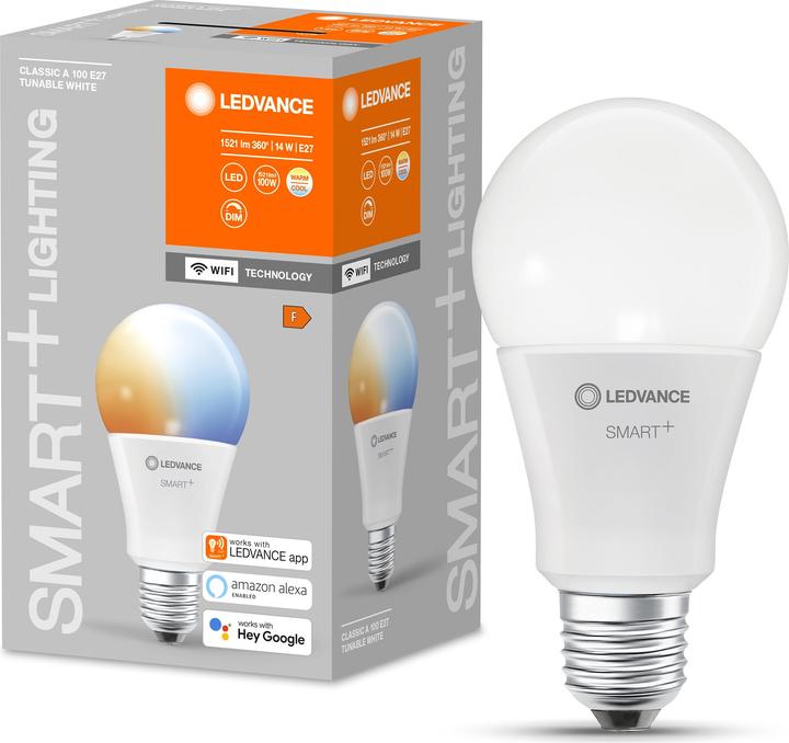 Produktbild Ledvance Smart+ Wifi Classic (E27, 14 W, 1521 lm, 1 x, F)
