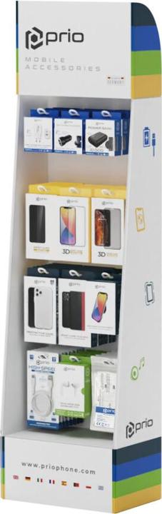 Actual product image prio Retail floor display made of cardboard white