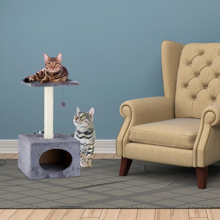 Immagine prodotto Relaxdays Albero tiragraffi per gatti (56 cm, Grigio)