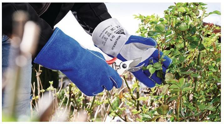 Actual product image Hase Safety Gloves Welding gloves Mühlheim Blue size 9 b size 9 blue/grey (9)