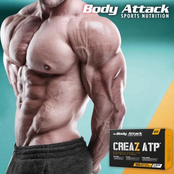 Actual product image Body Attack CREAZ ATP (100 Caps) (100 Piece, Capsules)