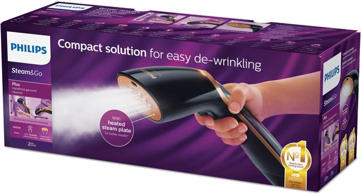 Actual product image Philips Steam&Go Plus GC365/80 - Kledingstomer - Zwart (1300 W, 24 g/min)