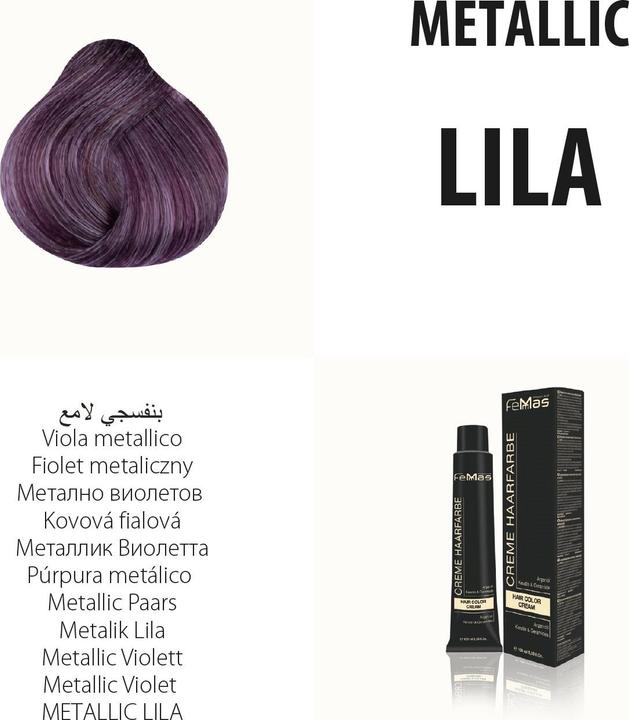 FemMas Lıla) Haarfarbe Metallıc 100ml