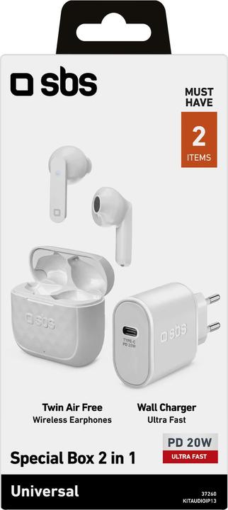 Produktbild SBS KITAUDIOIP13 Handy-Starterset Weiss (Kabellos)