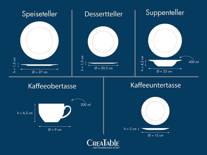 Actual product image CreaTable Fleur Royal (30 Piece)