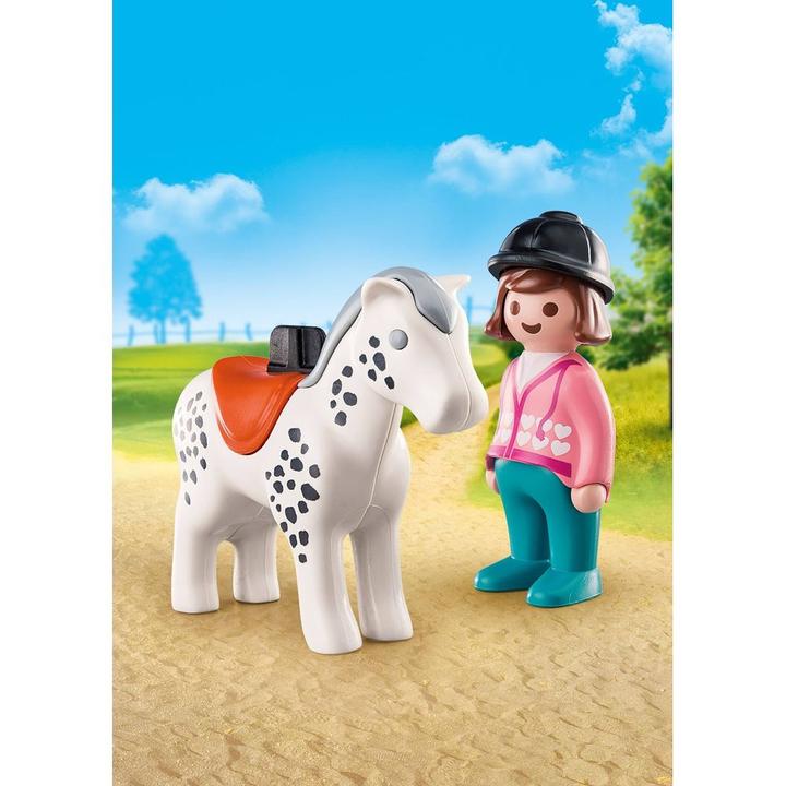Produktbild Playmobil Reiterin mit Pferd (70404, Playmobil 1.2.3)