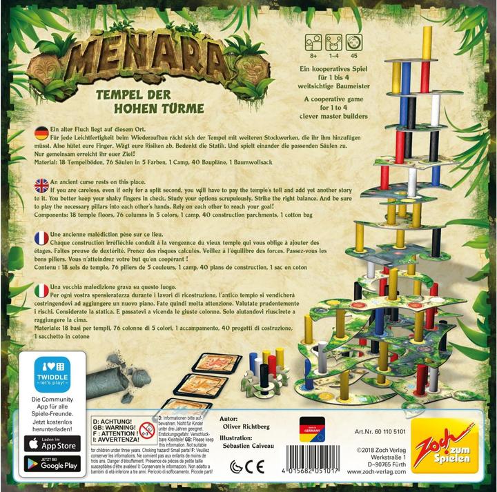 Actual product image Zoch Menara (German, English, French, Italian)