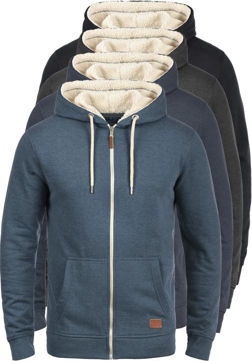Actual product image Blend Hulker Teddy Men's Zip Up Sweater Zipper Jacket With Teddy Fleece With Hood With Teddy Fur Lin (XXL)