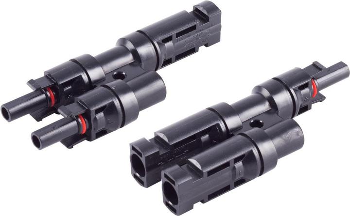 Actual product image Shiverpeaks ®-PV4 T-adapter set, 2/1, IP68, 1.5kV, black