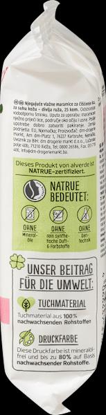 Image du produit dm alverde Lingettes nettoyantes à la rose sauvage bio (Chiffons de nettoyage)