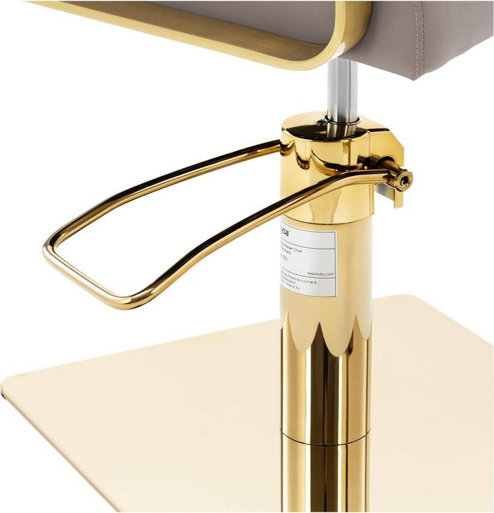 Produktbild Physa Friseurstuhl Fussstütze höhenverstellbar Barber-Stuhl 200 kg Otley Beige & Gold