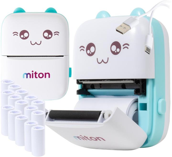 Produktbild No Name Miton D-001 Thermodrucker + 15 Rollen
