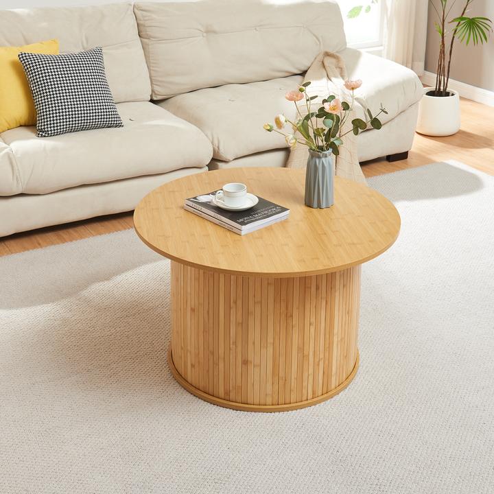 Produktbild En.Casa Couchtisch Ledepid 48xØ80 cm Natur