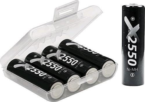 Actual product image XCell NiMh rechargeable battery Mignon AA 2550 mAh 4-pack box (4 pcs., Device specific, 2550 mAh, Rechargeable battery)