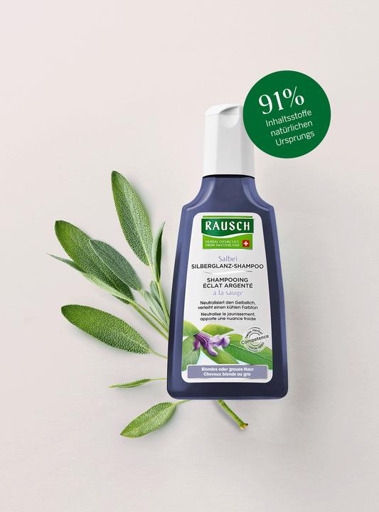 Image du produit Rausch Shampooing éclat argenté à la sauge (n) 200 ml (200 ml, Shampoing liquide)