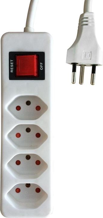 Produktbild Elbro Steckdosenleiste 4×T13 10A 2300W 5m weiss IP20 (4 x, Typ 13, 5 m)