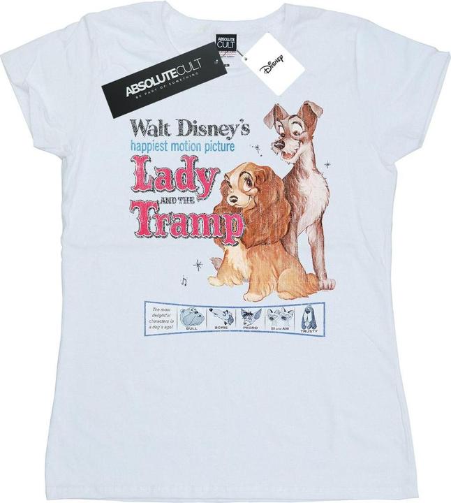 Disney Lady And The Tramp Distressed Classic Poster TShirt (L)