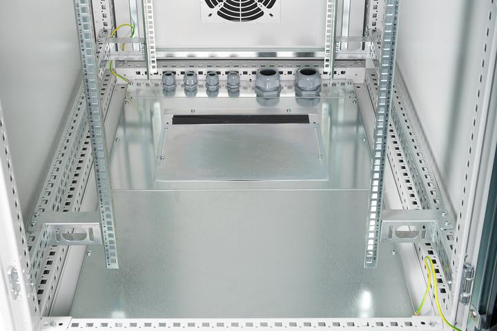 Immagine prodotto Digitus Armadio di rete 42U per interni IP55 2100x800x1000 mm vetro temperato incl. base Grigio RAL 7035 (10.87 HE, Rack da 19 pollici)