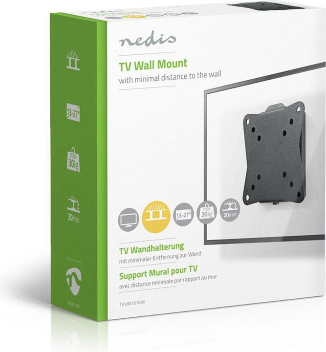 Actual product image Nedis Fixed TV wall mount | 13-27 " | Maximum supported screen weight: 30 kg | Minimum W (Wall, 27", 30 kg)
