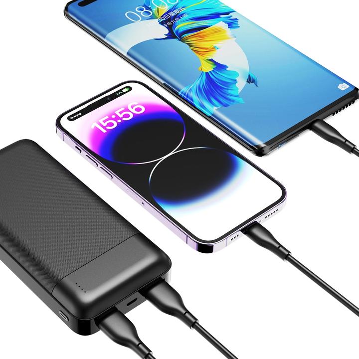 Actual product image Dudao Powerbank K18 Pro 20000mAh USB-A / USB-C / Micro USB - black (20000 mAh, 10 W)