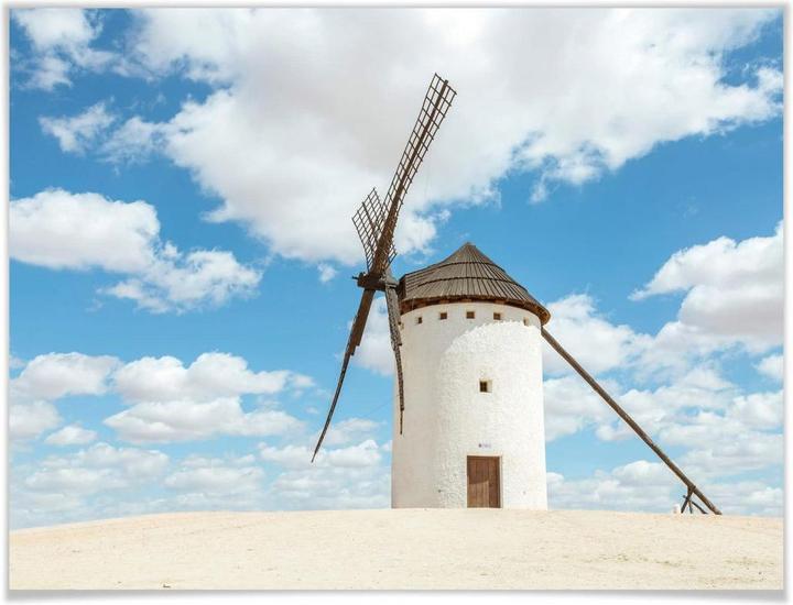 Produktbild Trenddeko Windmühlen auf der Don Quijote Route in Spanien (100 x 80 cm)