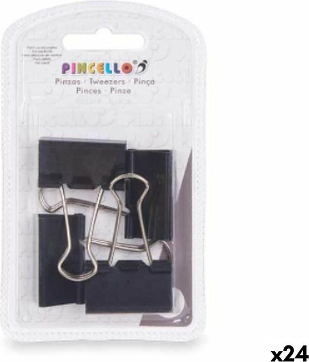Produktbild Pincello Klammern Clip gross Schwarz Metall (24 Stück) (24 x)