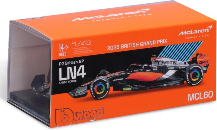 Actual product image Bburago McLaren F1 Team MCL60 Norris 2023