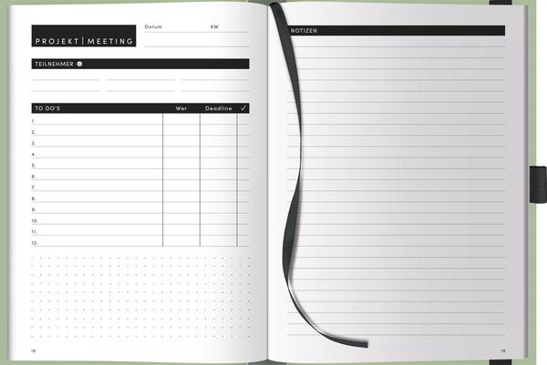 Actual product image Projekt-Meeting-Planer Mint (A5)