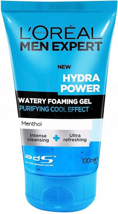 L'Oréal Paris L'Oreal Paris Men Expert Hydra Power Menthol Reinigungs- und Feuchtigkeitsgel für das Gesicht - 100 (Gel, 100 ml)