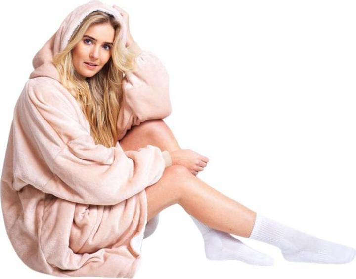 Produktbild Konjac Sponge Noxxiez Hoodie-Decke XL – Taupe (90 x 85 cm)