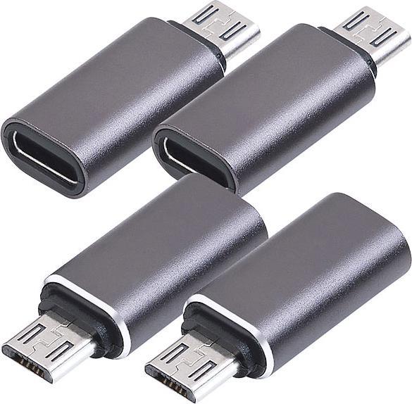 Image du produit Pearl Lot de 4 adaptateurs micro-USB vers USB-C (Micro USB)