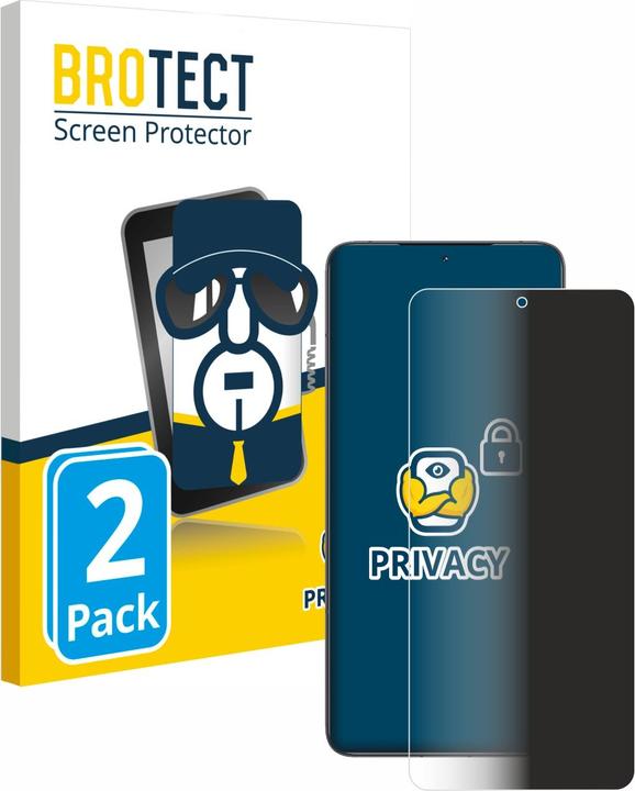 Produktbild BROTECT Sichtschutzfolie Anti-Spy Privacy Folie Blaulicht-Schutz (2 Stück, Xiaomi Poco F6 Pro)