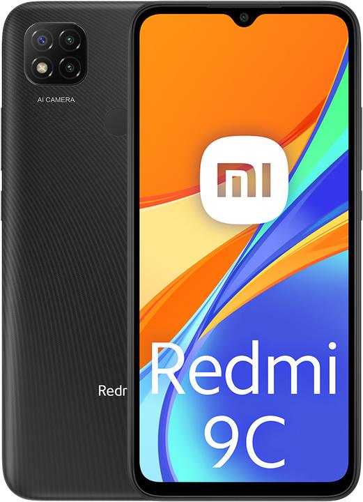 Produktbild Xiaomi Redmi 9C (128 GB, Midnight Gray, 6.53", Dual SIM, 13 Mpx, 4G)