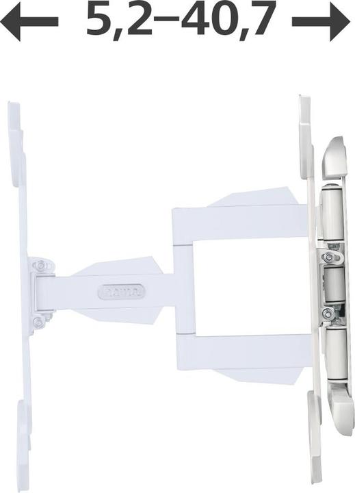 Image du produit Hama Support TV mural, pivotant, inclinable, extensible, 165 cm (65") à 35 kg (Mur, 165", 35 kg)