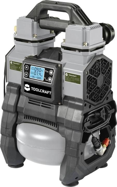 Productafbeelding Toolcraft Luchtcompressor 12 VDC, 18 VDC/ 230 VAC 9 bar (9 bar, 5 l)