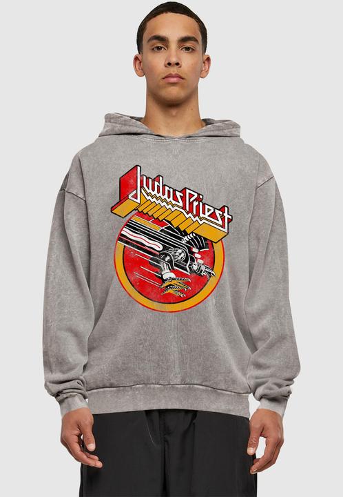 Immagine prodotto Merchcode Judas Priest - Felpa con cappuccio con lavaggio acido Solid Circle - 161719 (M)